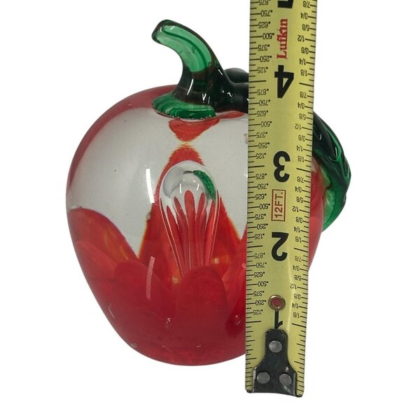 Maude & Bob St Clair Art Glass Paperweight Apple 1980 - Picture 9 of 9